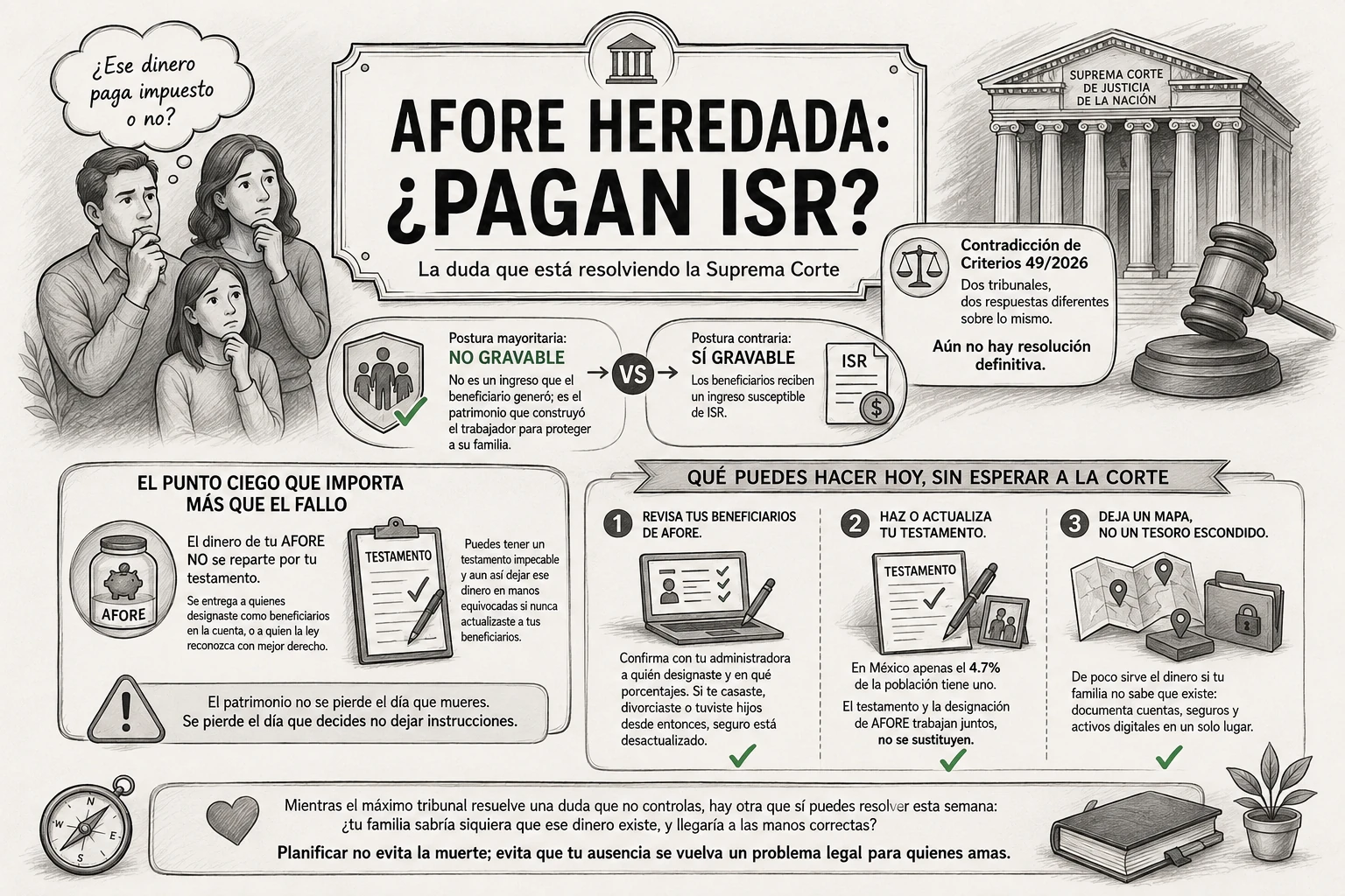 AFORE heredada e impuestos ISR en México - Suprema Corte de Justicia - Miguel Farrell.