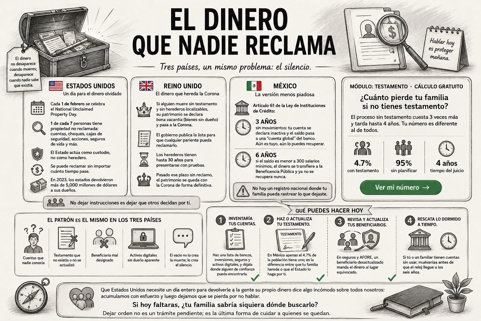 El dinero que nadie reclama en EE. UU., Reino Unido y México - Miguel Farrell.
