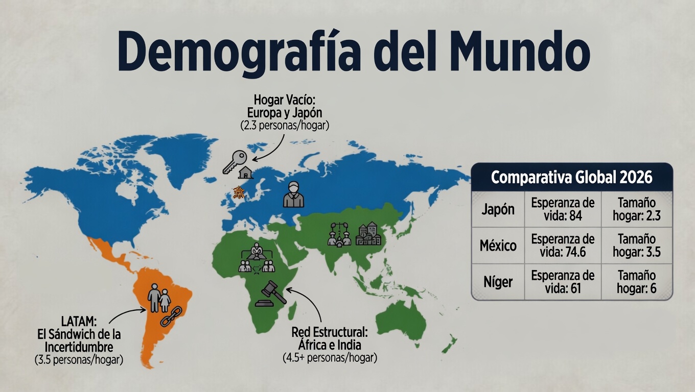 Análisis global de demografía y tamaño de hogar ante la muerte - Miguel Farrell.