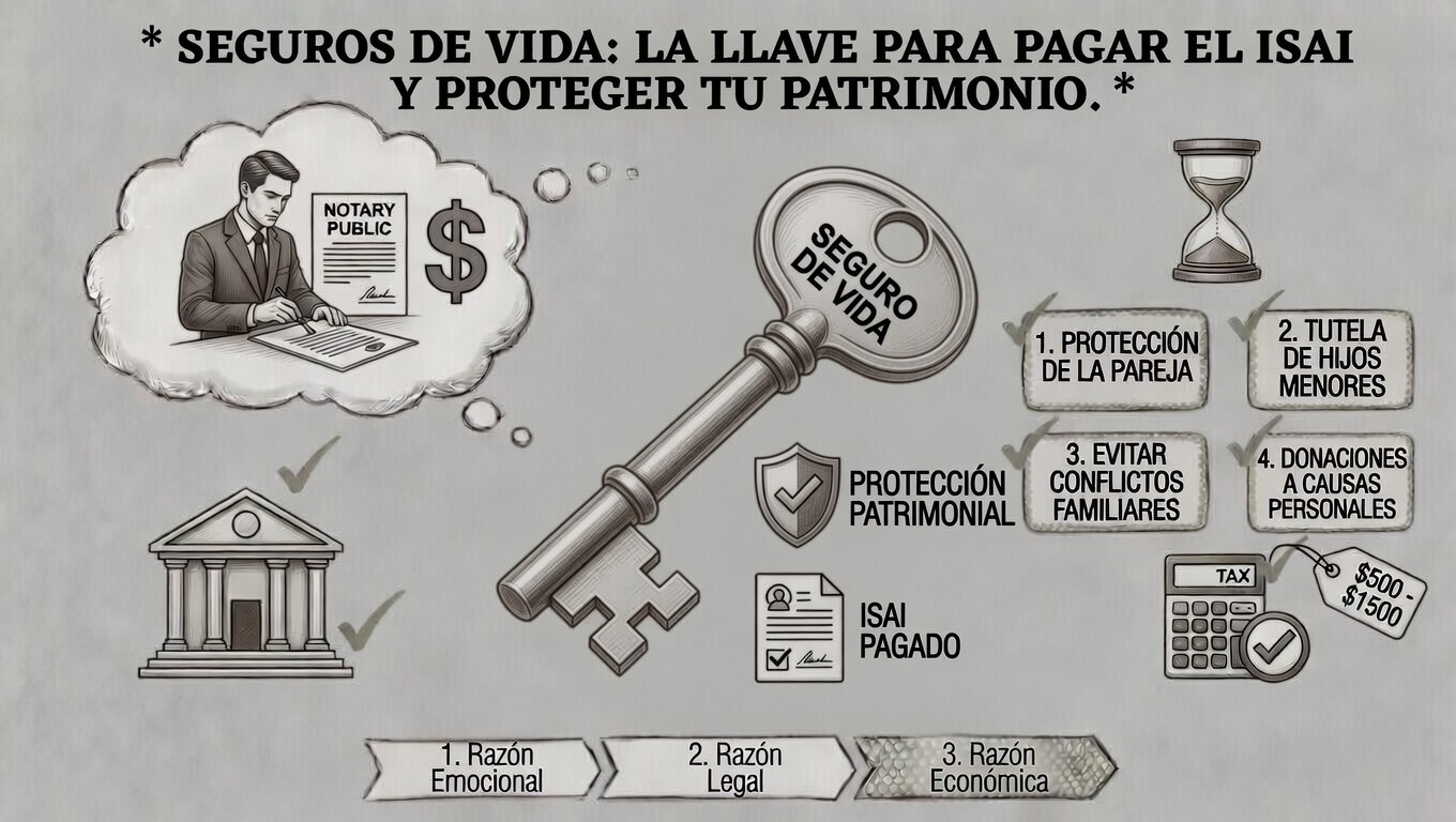 Seguros de vida como herramienta para pagar impuestos de herencia e ISAI en México 2026 - Miguel Farrell.