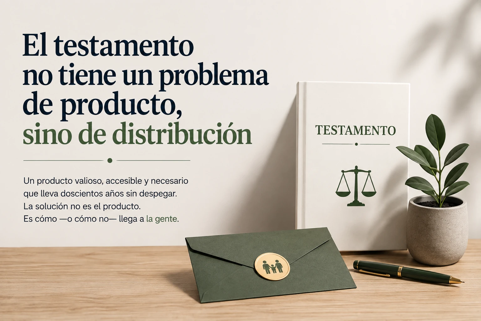 Baja penetración del testamento en México y su distribución como beneficio laboral.